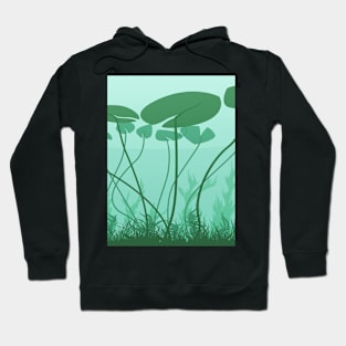 Below the lily pads illustration Hoodie